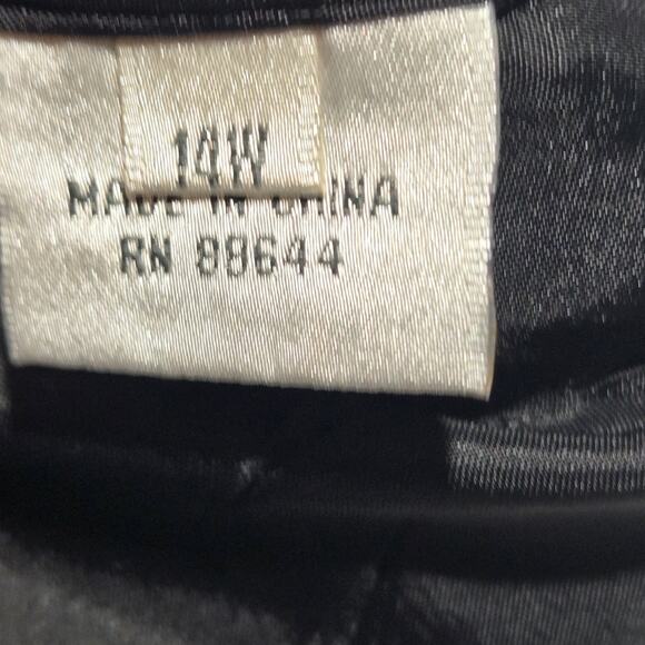 Vintage Emily Wool Tailored Car Coat 14W Academia Black Velvet Collar MOBWIFE - Picture 10 of 11